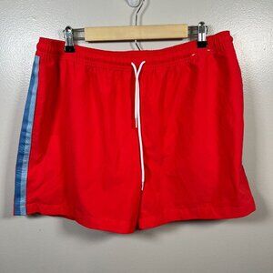 Chubbies Swim Trunks Size XL 5.5" Red Stripes Beach Vacation Cruise
